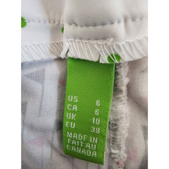 SWING CONTROL White Golf Flags Core Ankle Active Pants SZ 6 - Picture 6 of 10